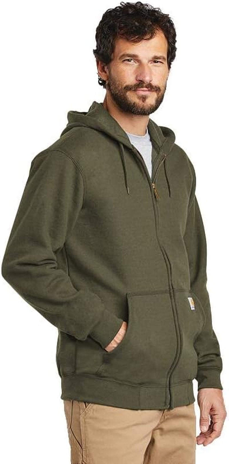 Men'S K122 Loose Fit Midweight Full-Zip Sweatshirt