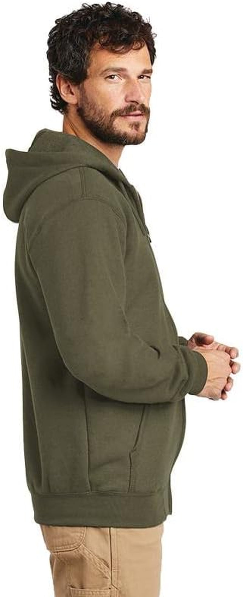 Men'S K122 Loose Fit Midweight Full-Zip Sweatshirt